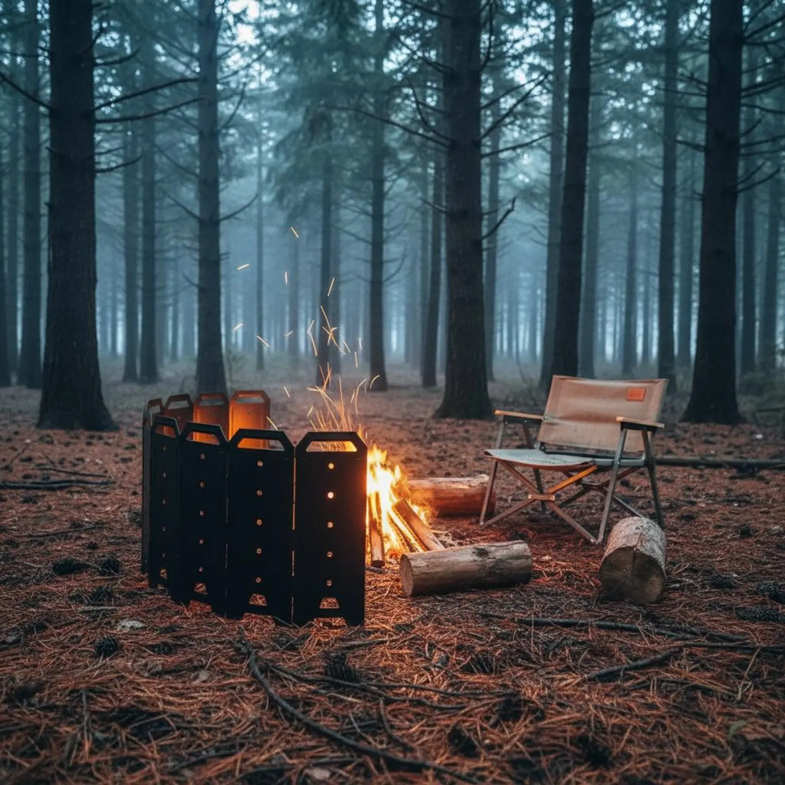 8 Pieces Fire Fireplace Wind Guard Heat Resistant Foldable Campfire Windscreen Camping Cooker Wind Guard Improved Ventilation