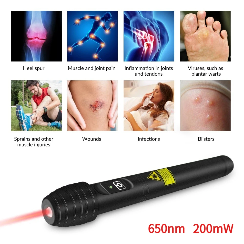 

Frovab 650nm Red Light Therapy Pen Portable Non-Invasive Laser Acupuncture for Sciatica Nerve Arthritis Stiff Joints Pain Relief
