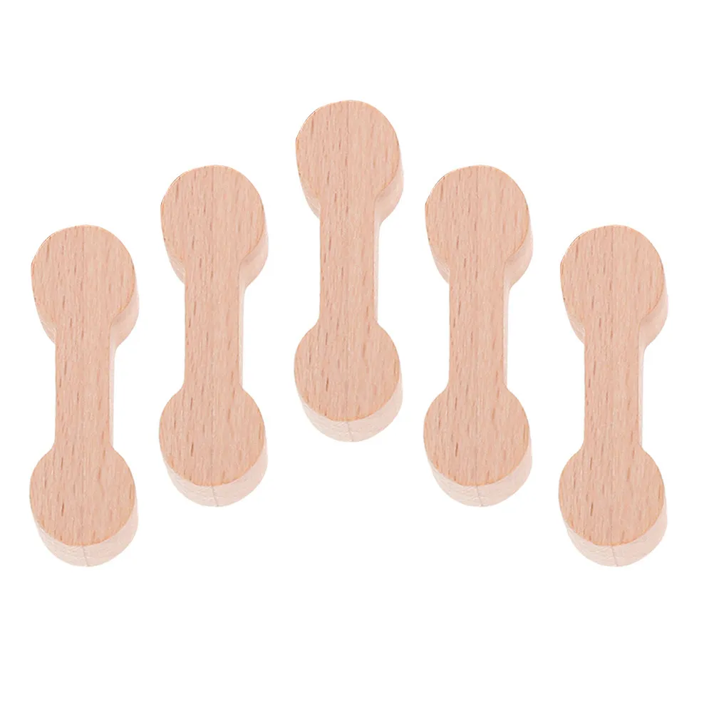 

5Pcs Wooden Railway Buckle Exquisite Crafted Train Track Connection Part Safe Non Toxic Eco Friendly for Children Creative Play