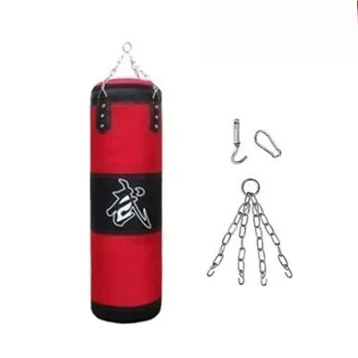 

tt Sac boxe professionnel non rempli, sac sable avec accessoires confrontation, MMA Muay Thai