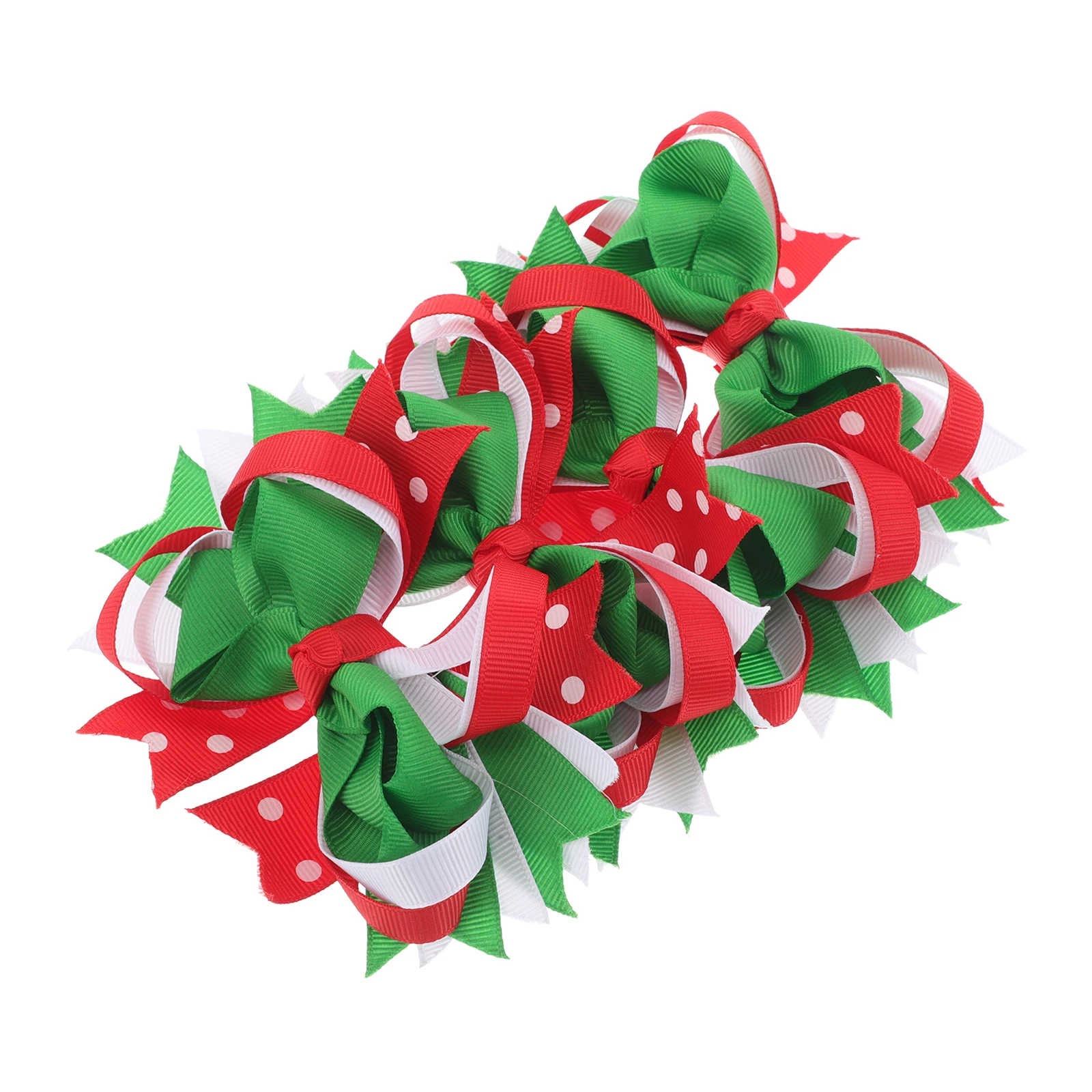 

4 Pcs Christmas Hair Clips Swallowtail Bow Kids Accessories Green Bows Toddler Vintage Holiday Hair Bows Christmas