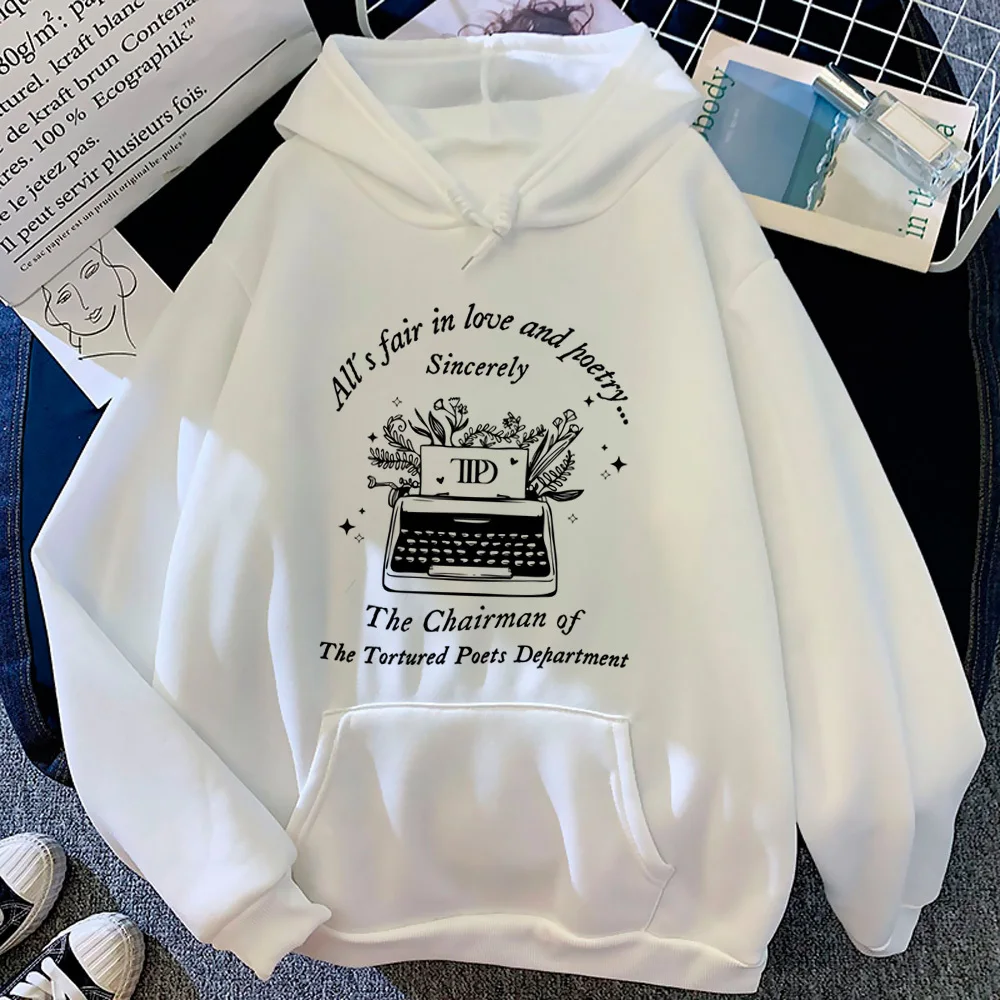 Ttpd hoodies women Fleece funny 90s harajuku clothes women Fleece Hooded Shirt
