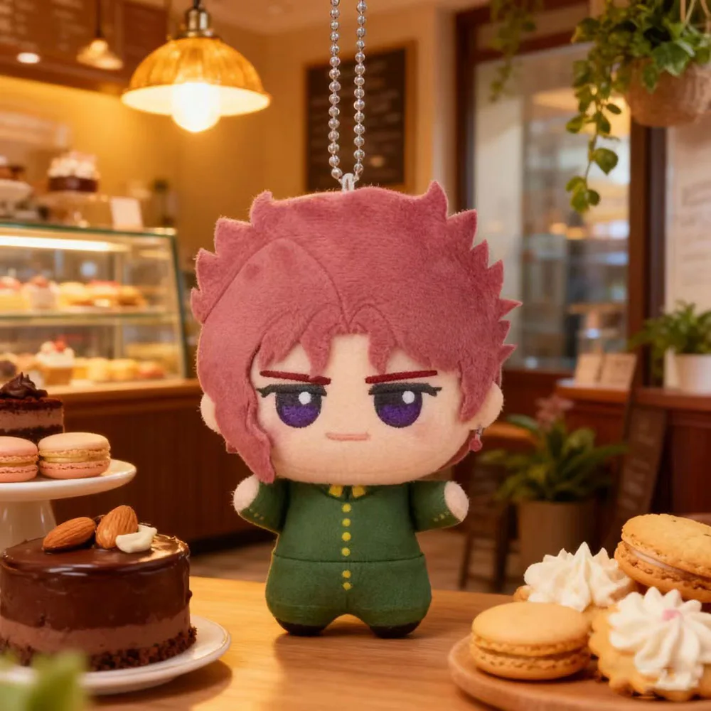 Muñeco de Peluche de JoJo's Bizarre Adventure, Colgante de Regalo de 10 cm, Muñecos de Peluche de Anime Kakyoin Noriaki, Colección de Fans de Kujo Jotaro