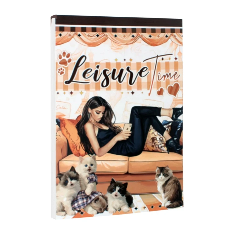 

Leisure Time Journal Sticker Book For Junk Journaling Supplies, 20 Pe-Cut PET, Washi Tape And Craft Paper Stickers