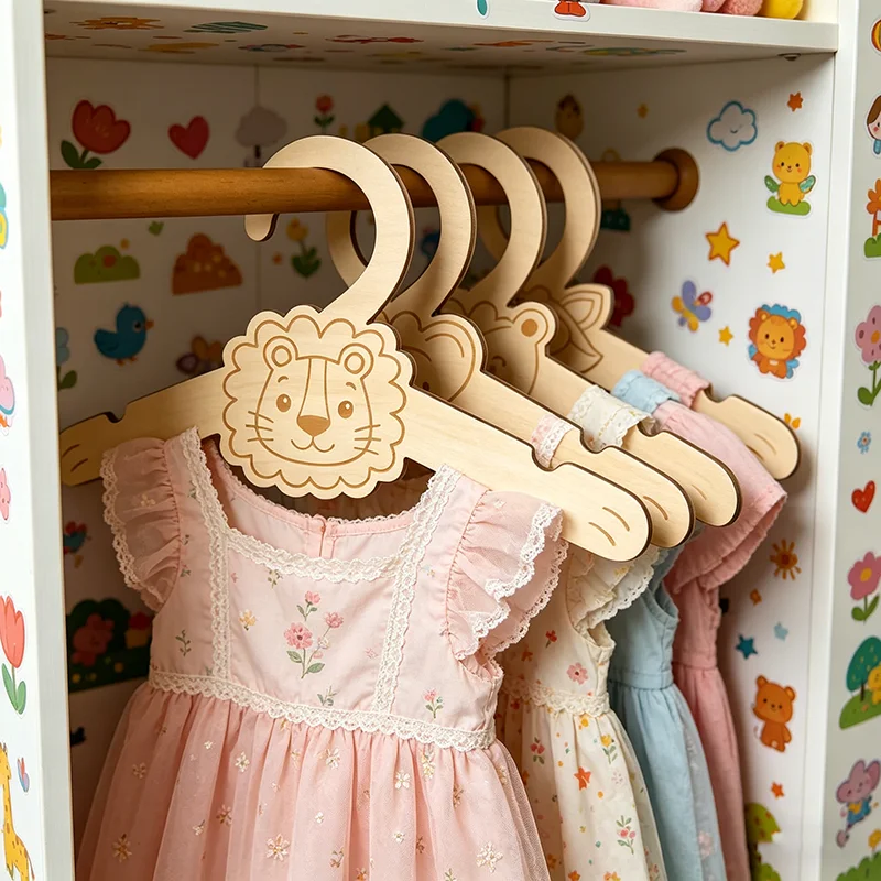 6 szt. Drewniane wieszaki na u – Baby Nursery Hangers recenzja i cena