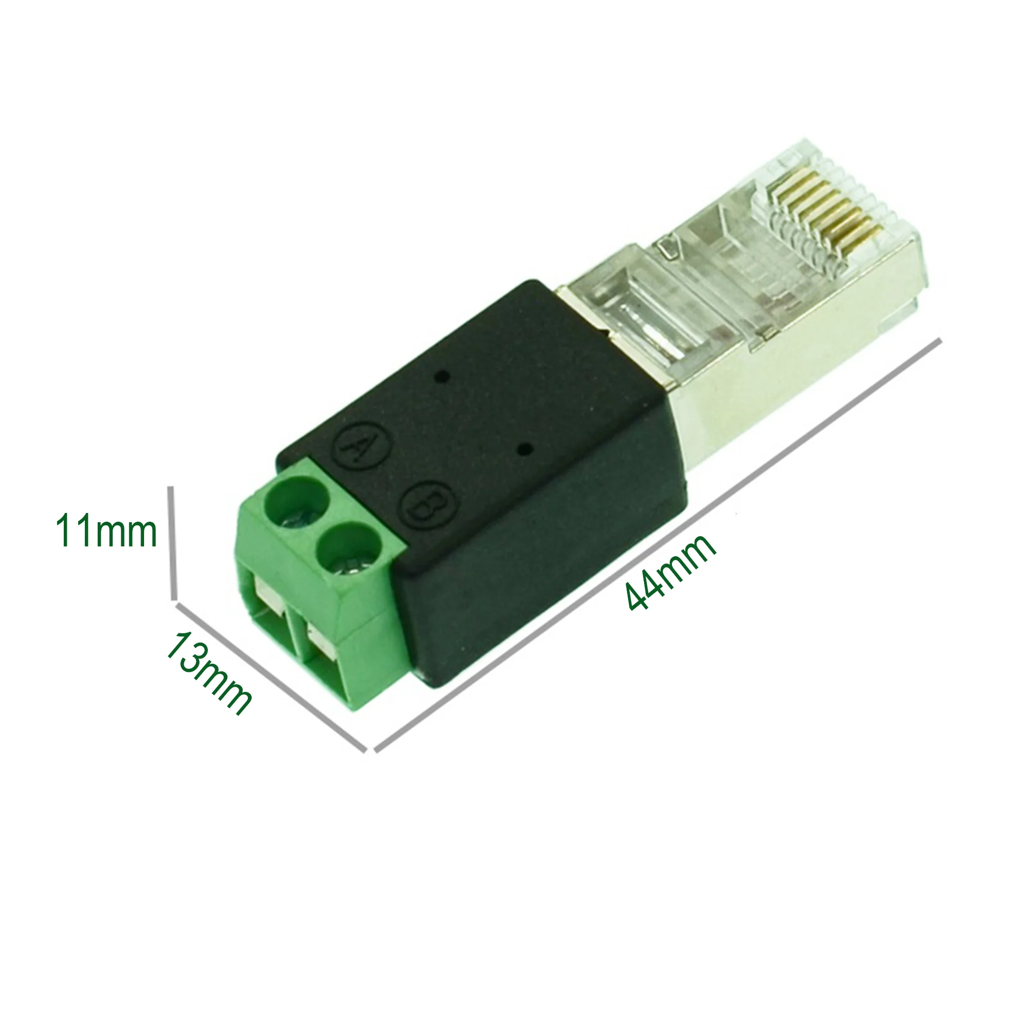1pc RJ45 Male to 485 2 Pin (4 5P) Screw Terminal Adapter Connector Splitter CCTV DVR