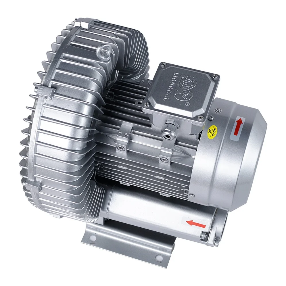 High Quality Vacuum Aeration 2.2kw High Pressure Electric Ring Blower For CNC Machine