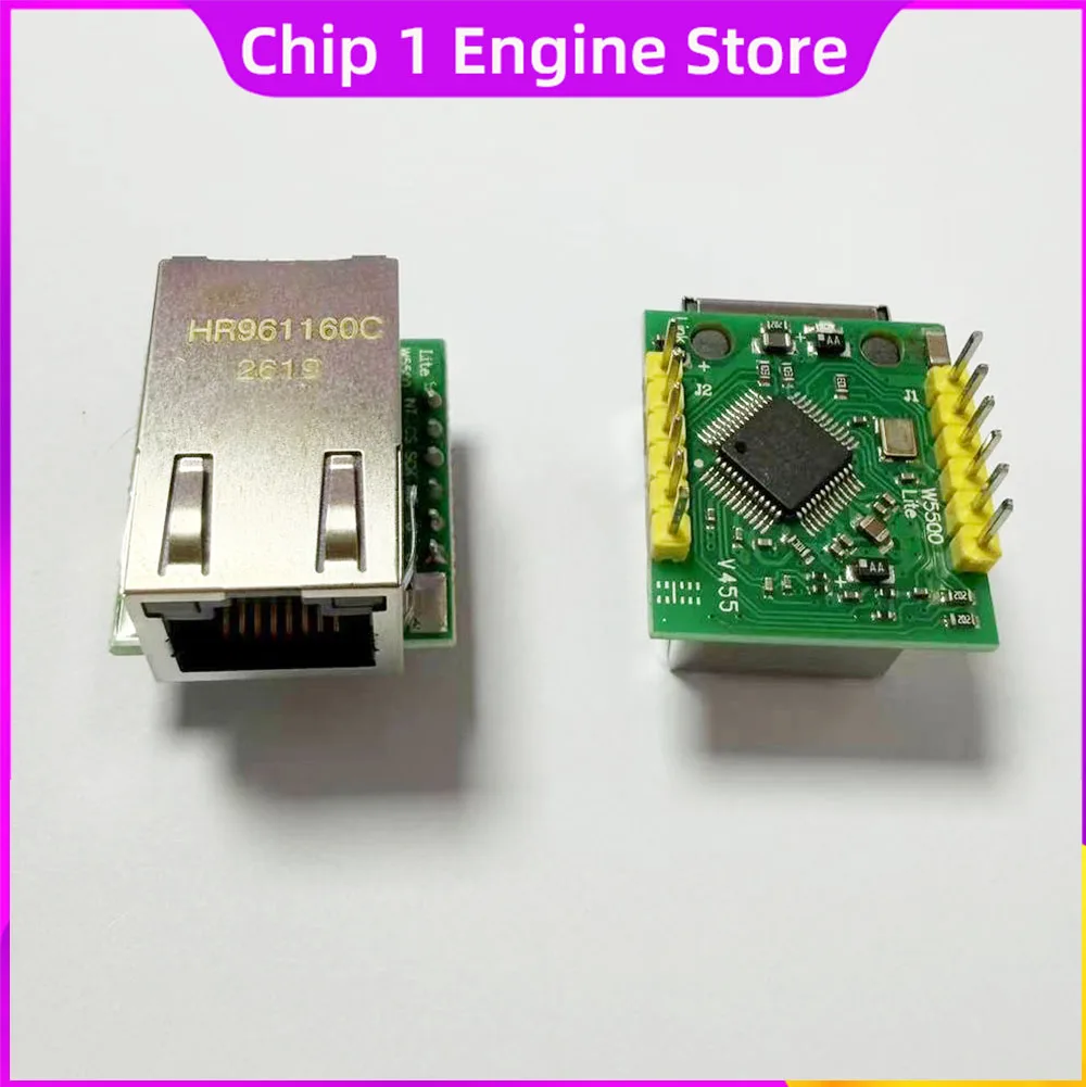 1/2/3PCS W5500 SPI Ethernet Module TCP/IP RJ45 USR-ES1 for STM32/51 MCU Replace W5100 Compatible with WIZ820io High Speed