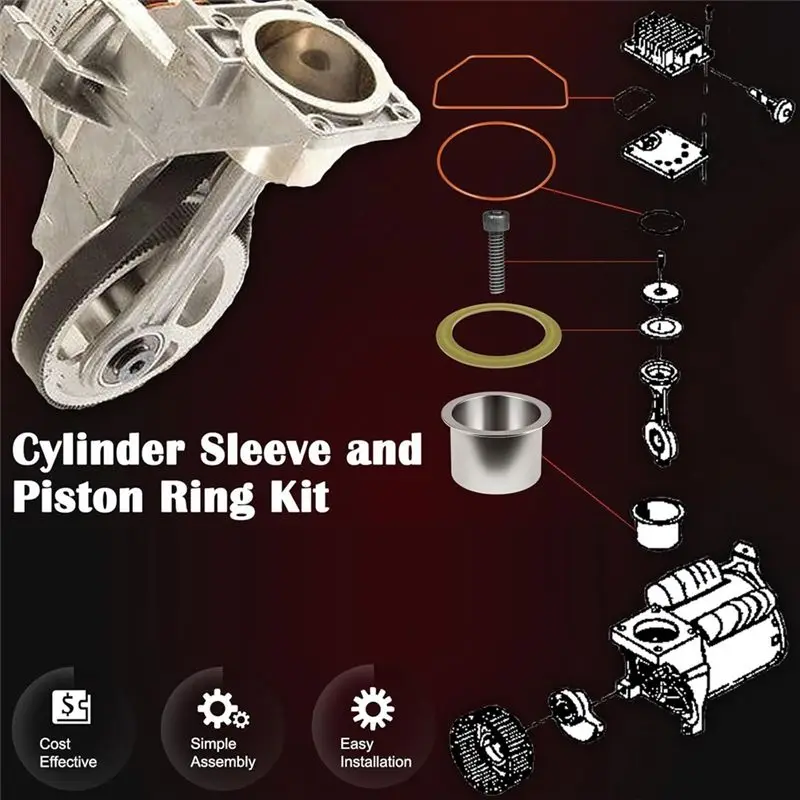 B03C-Air Compressor Cylinder Replacement Kit Perfectly Fits For Air Compressor Cylinder