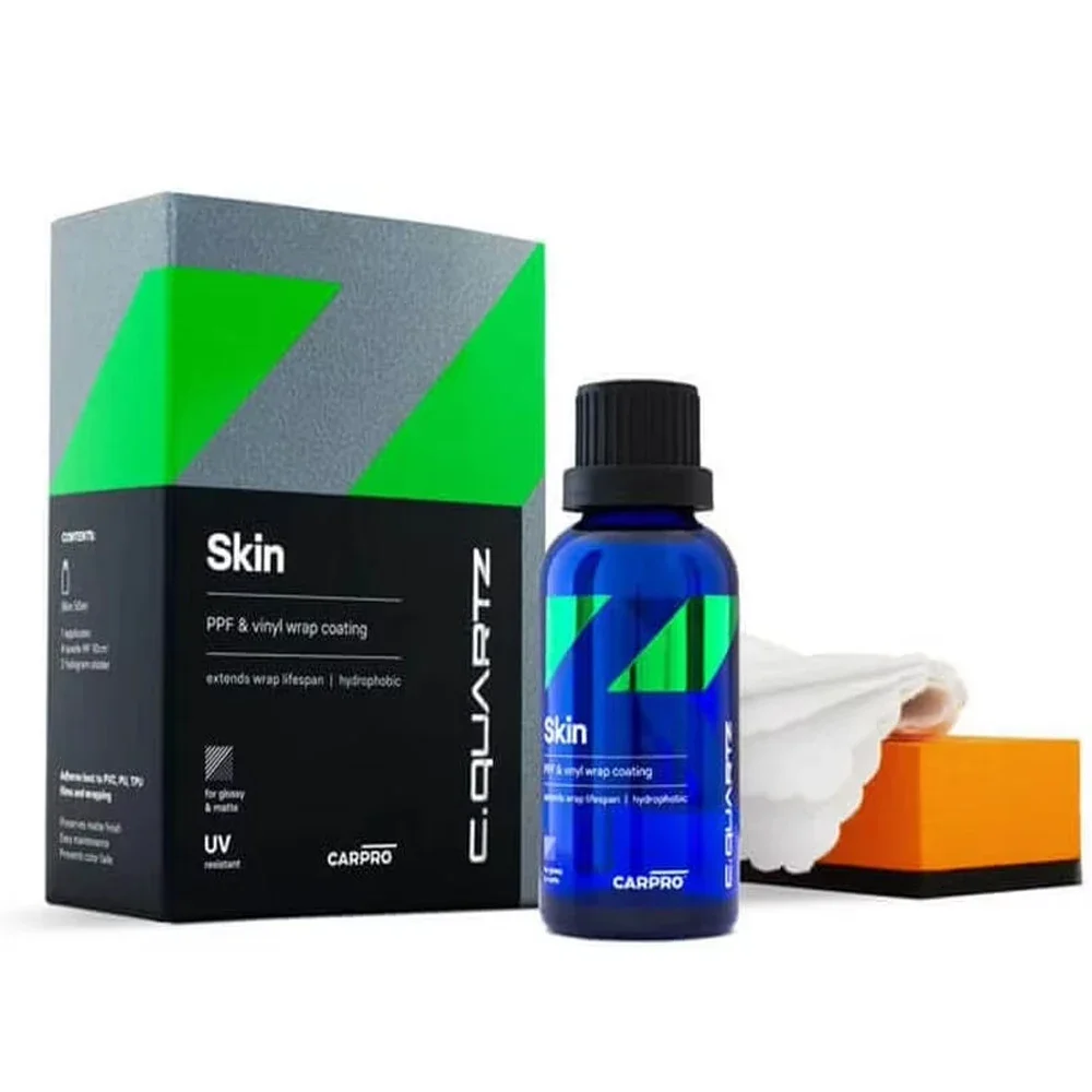 50ML Kit CARPRO CQUARTZ Skin PPF & Vinyl Nano-Coat - UV Protection for Wrapped Vehicles with Vinyl Film, UVA & UVB Resistant
