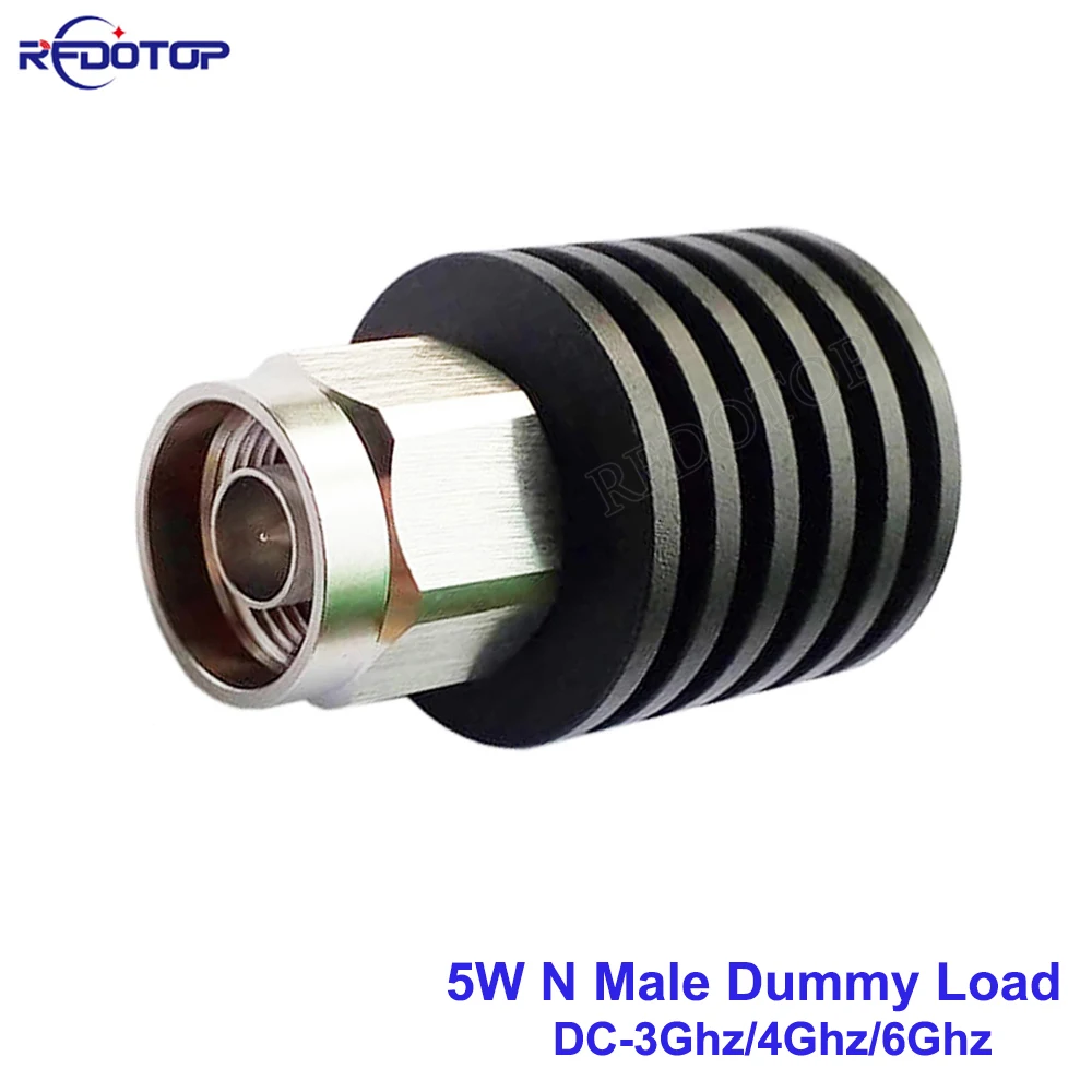 

5W N Male Plug Connector DC-3GHz/4Ghz/6GHz 50 Ohm RF Coaxial Termination Dummy Load Nickel Plated RF Accessories N-J