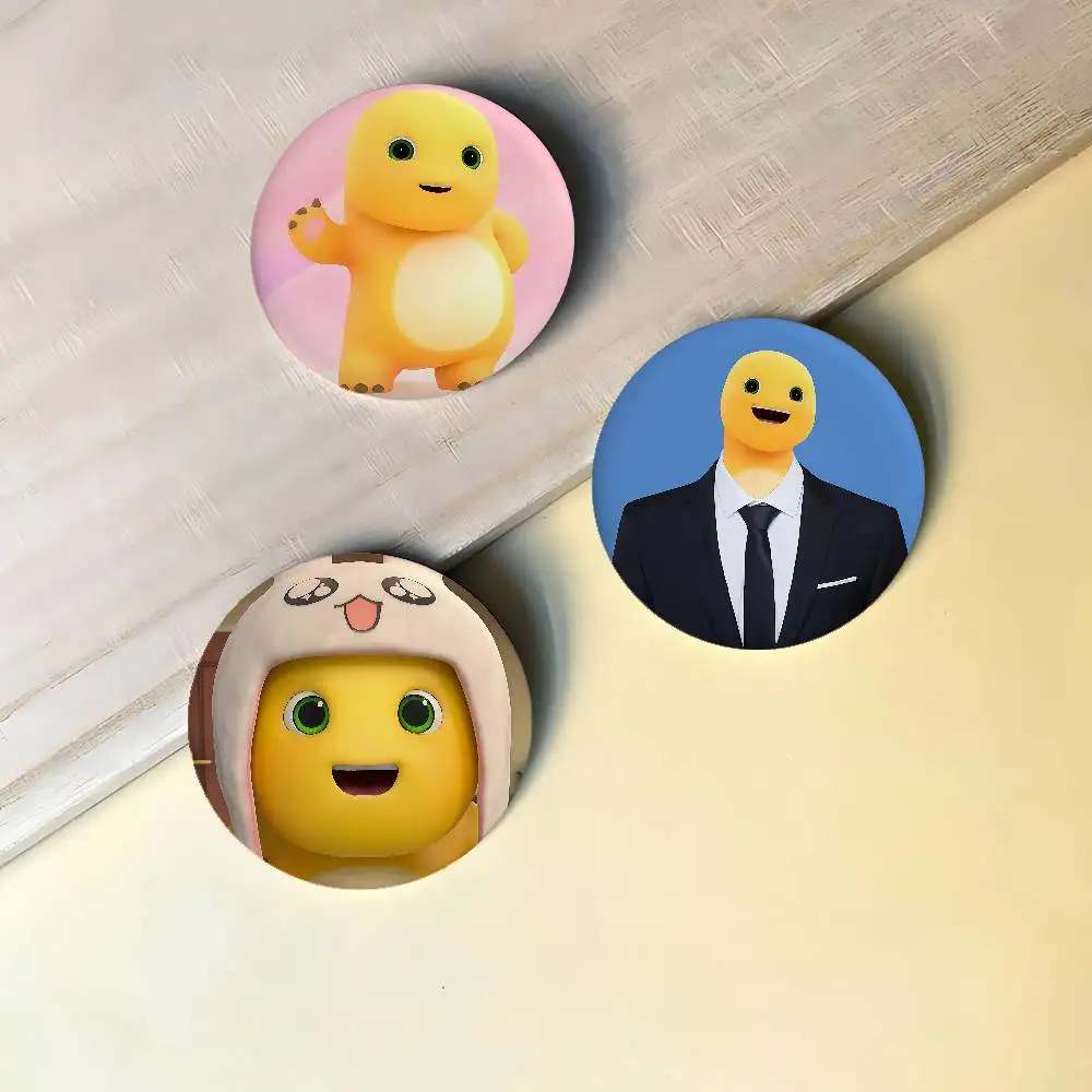 Cute M-Milk Dragon Badges Peripheral Lapel Pins Tinplate Round Brooch For Shoulder Bag Accessories Souvenir Gifts