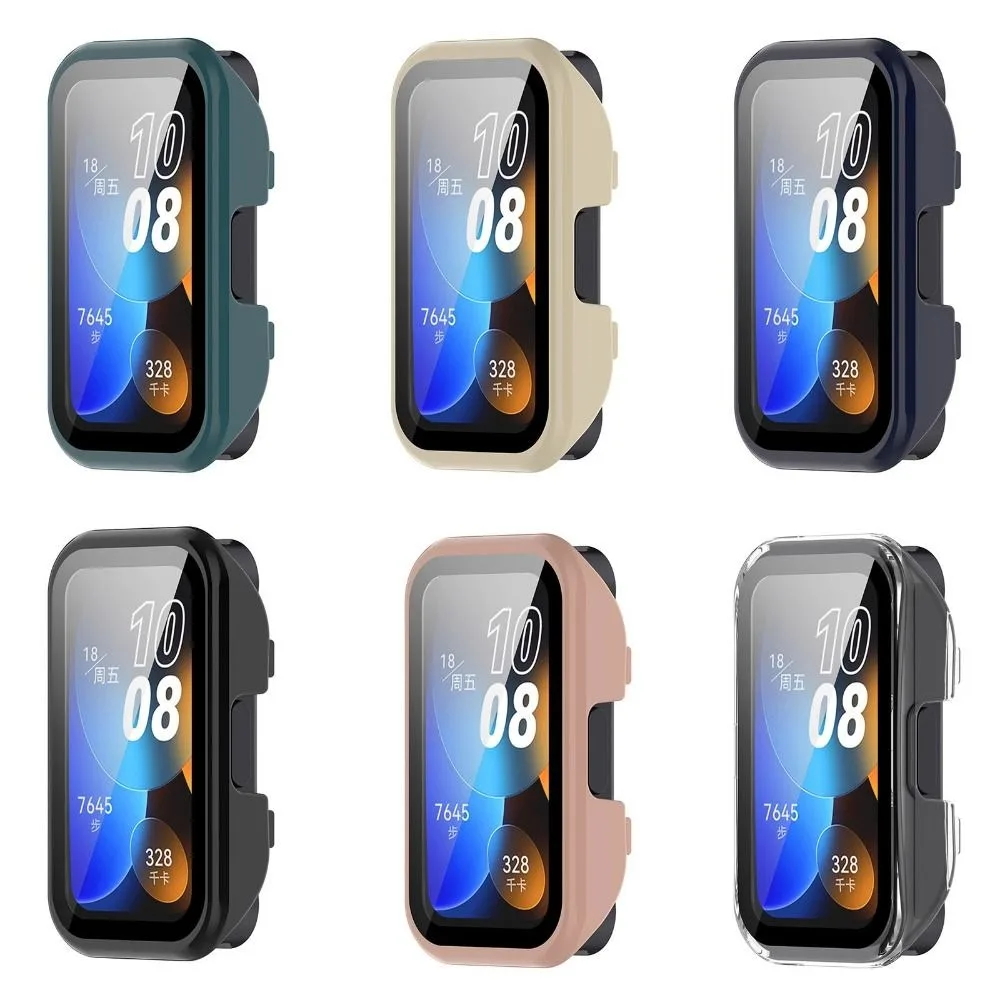 Capa protetora de vidro temperado para relógio inteligente, cobertura completa, protetor de tela anti-risco, casca dura para huawei band 9 8, novo