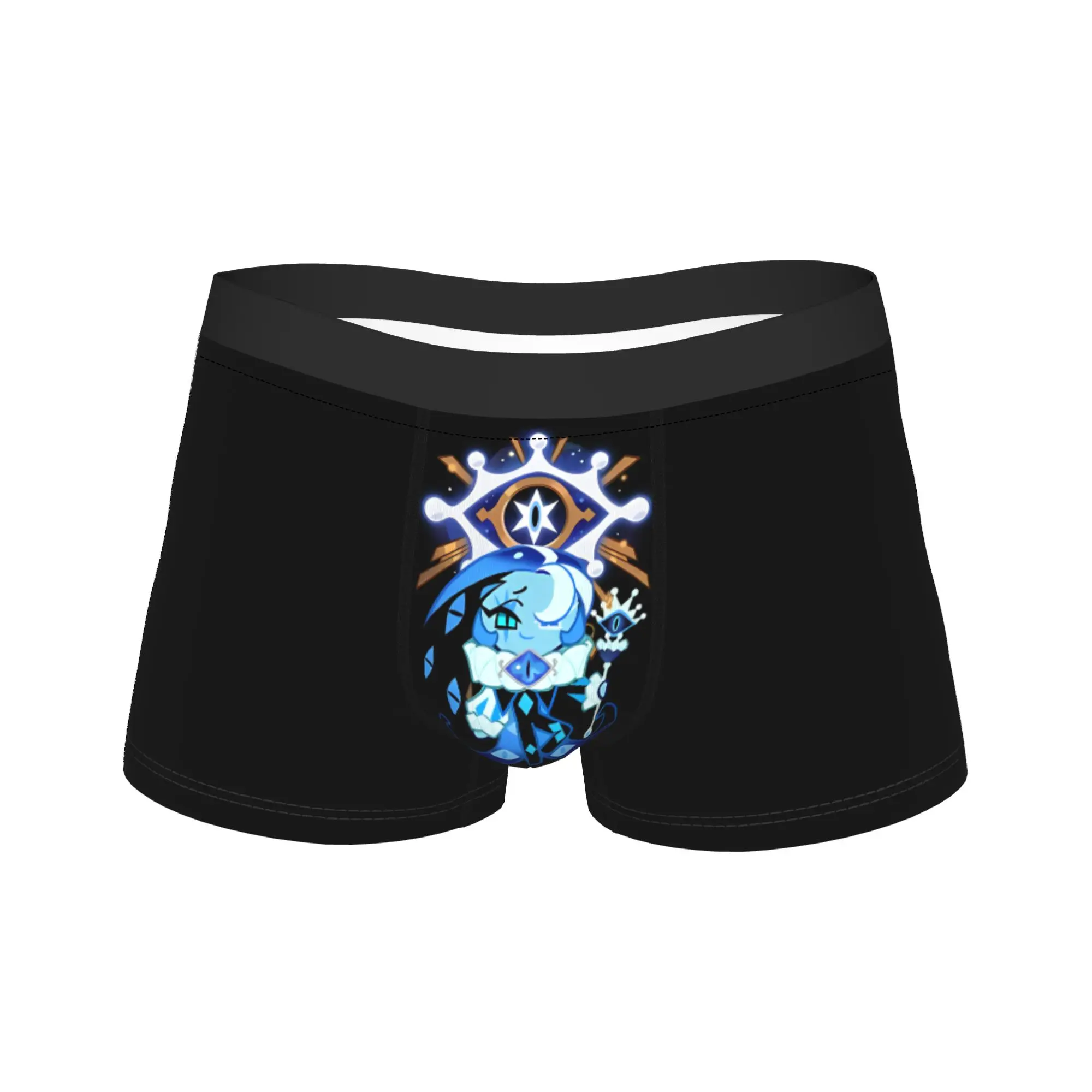 Shadow Milk Cookie Run Kingdom Men's Underwear Cartoon Boxer Briefs Shorts Panties Breathable Underpants for Male Plus Size