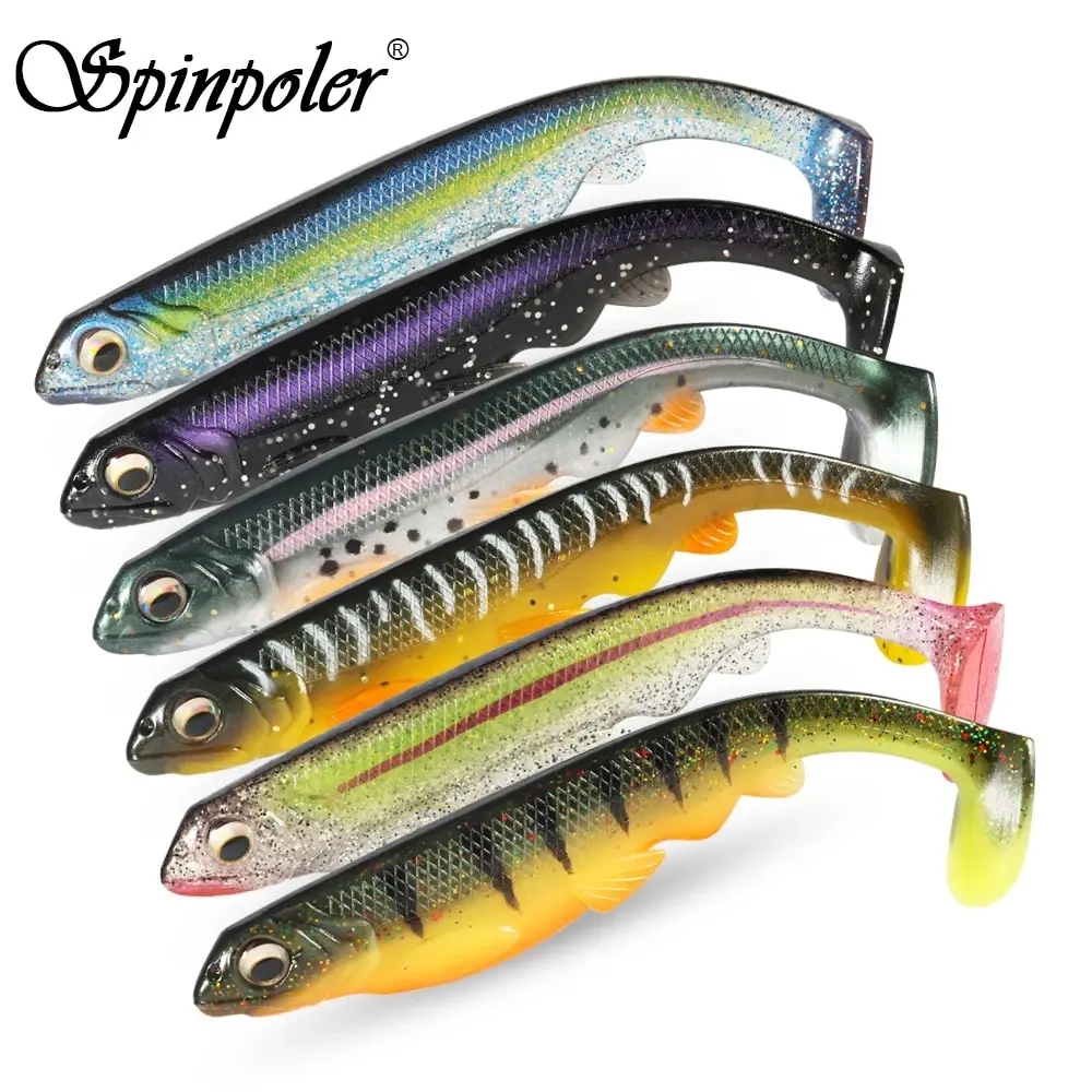 Spinpoler Stalker Fishing Lure Soft Bait Paddle Tail 16cm Wobbler Plastic Fake Fishing Swimbait Sea Bass Pike Trout Tackle Pesca