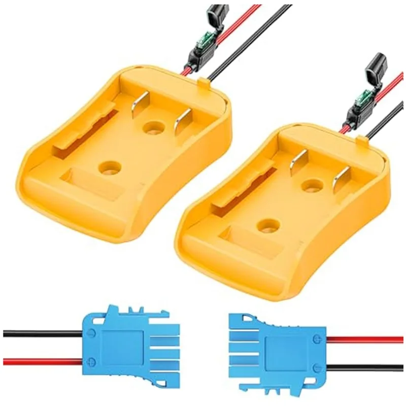 

Premium-2Pcs Power Wheel Adapter For 20V Lithium Battery,Battery Adapter With Wire Harness Connector,DC Power Adapter Conversion