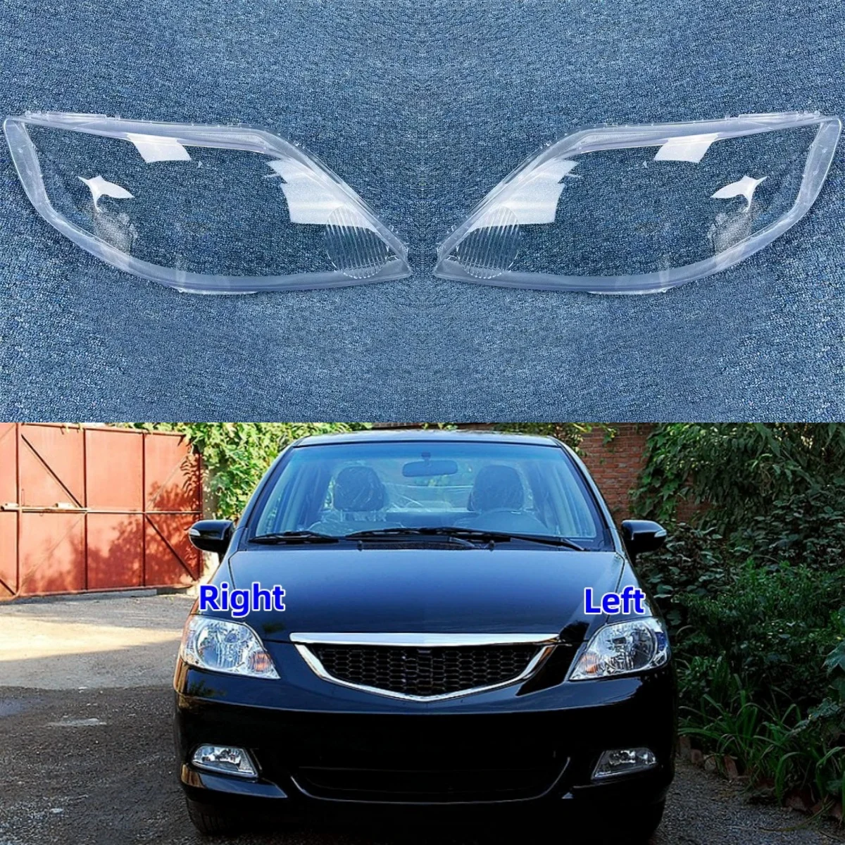 

Аксессуары для Honda City 2006 2007 2008, заменяют прозрачные автомобильные фары из ПК, чехол для фар