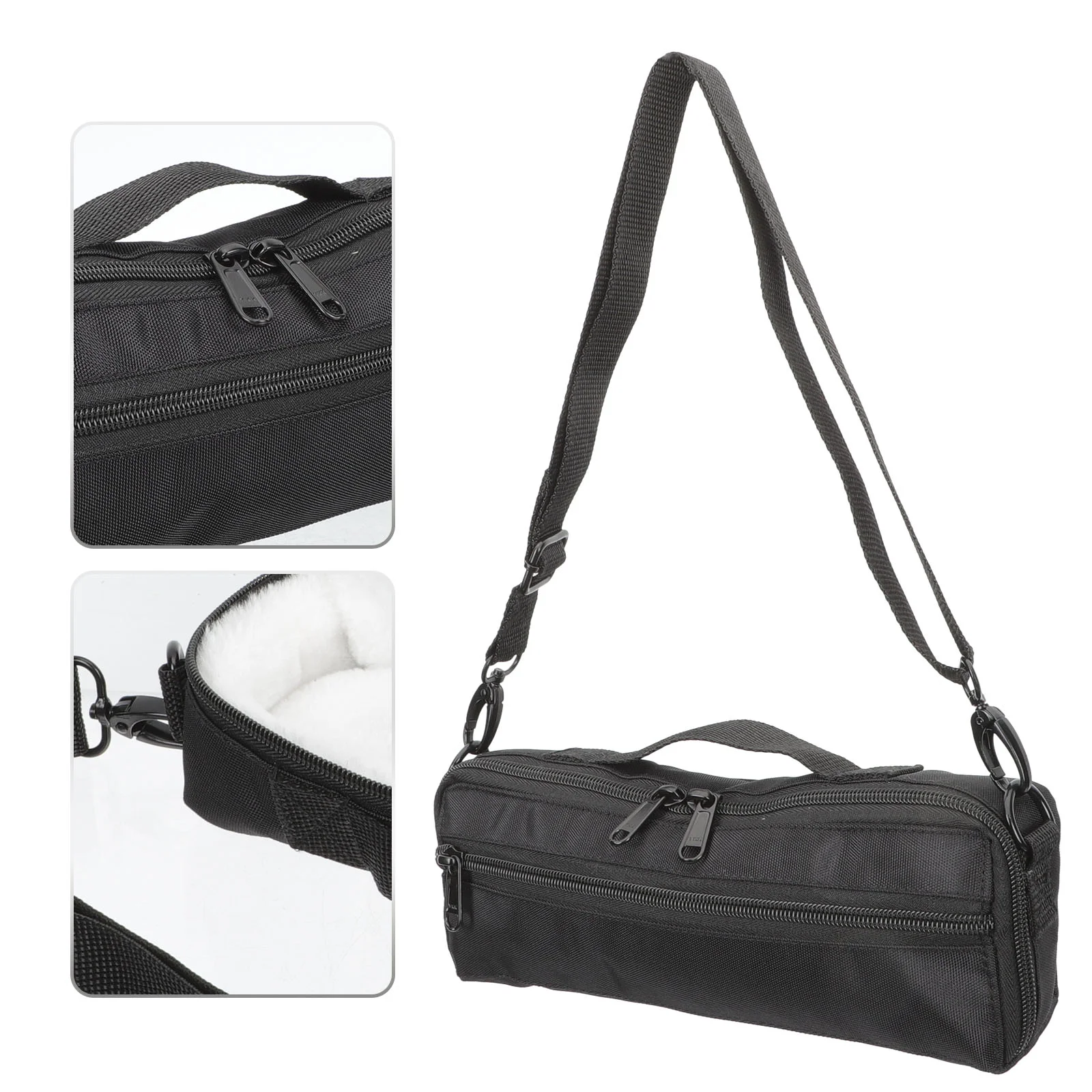 

Bags Piccolo Suitcases Wind Instrument Carrying Pouch Handbag Black Plush The Tote