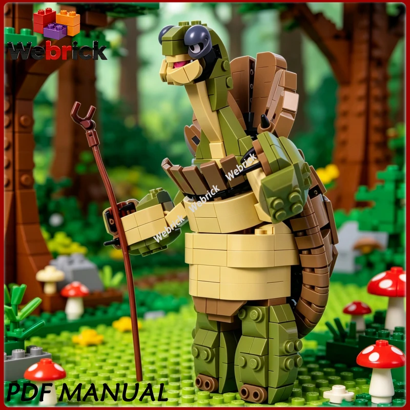 

Classic Oriental Divine Turtle Bricks Vintage Sage Turtle Sculpture Building Set Detailed Assembly Gift for Culture Fans