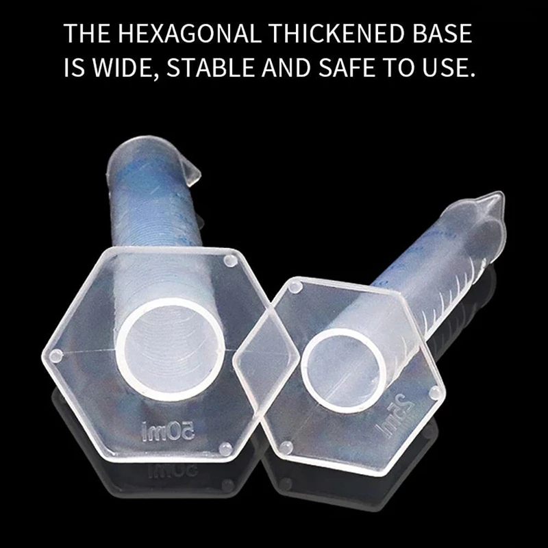 A56G-Measuring Cylinder Plastic Graduated Tube Tool For Lab