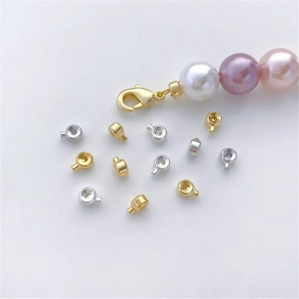 14K Gold Wrapped Narrow Edition Positioning Buckle, Handmade DIY Bracelet Necklace, Closing Clip Buckle, Accessory K063
