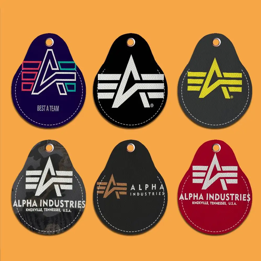 

A-Alphas L-Industries PU Leather Card Holder Keychain Key Ring Door Access Tags Case Keychain Access Card Bag Key Tag Ring