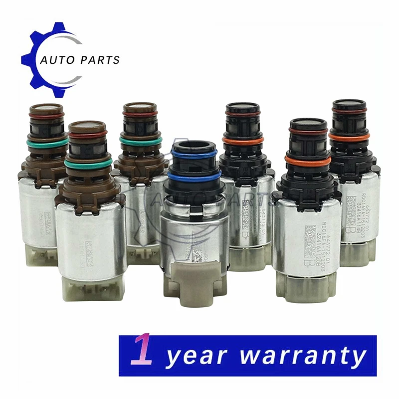 Genuine Auto Parts 6F35 6F15 7 Pcs/Set Transmission Solenoid Kit for Ford Escape Fusion Mazda Tribute Mercury Mariner Milan