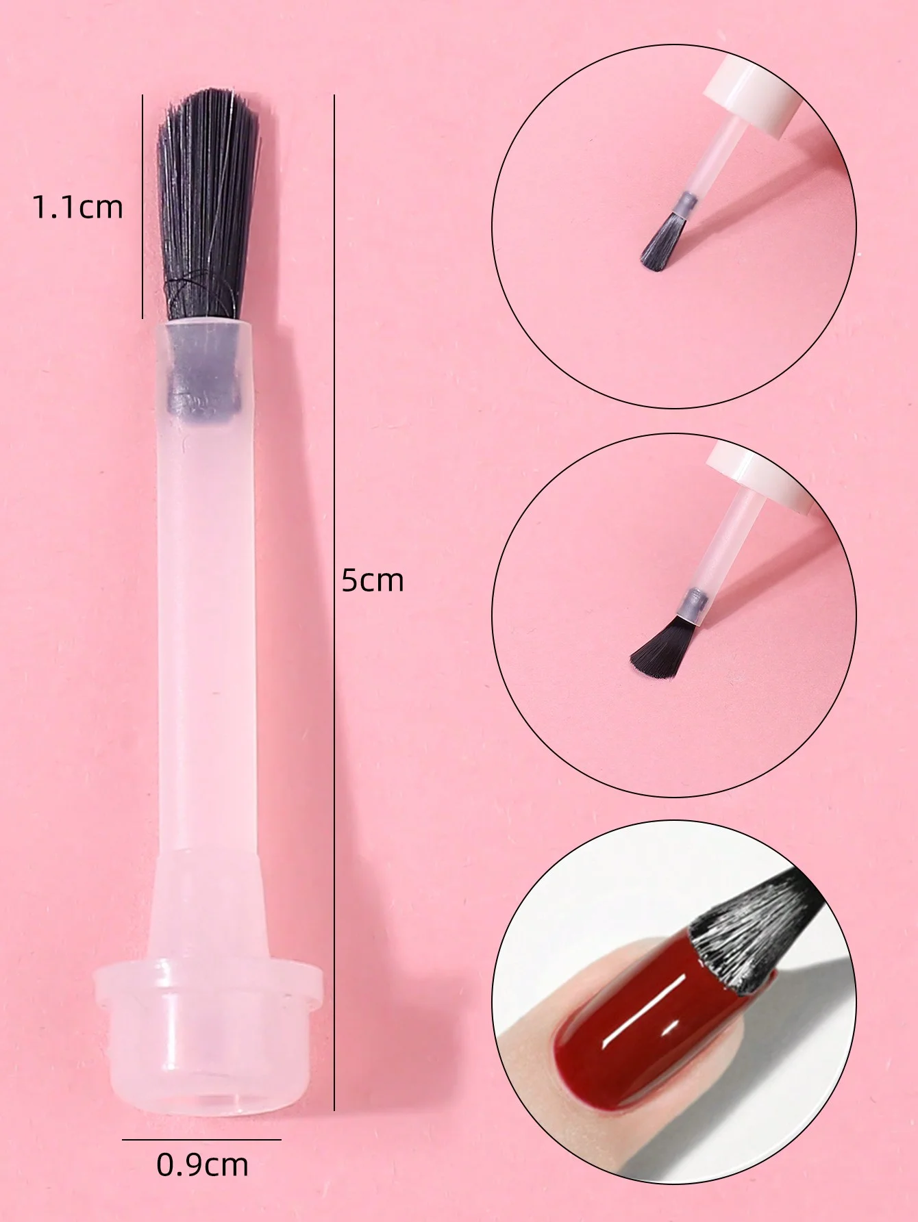 50 قطعة فرشاة الأظافر فرش تلميع استبدال رئيس فرشاة تراجع المتاح الاكريليك مسحوق رؤساء السائل تطبيق مجموعة تشذيب الأظافر #6