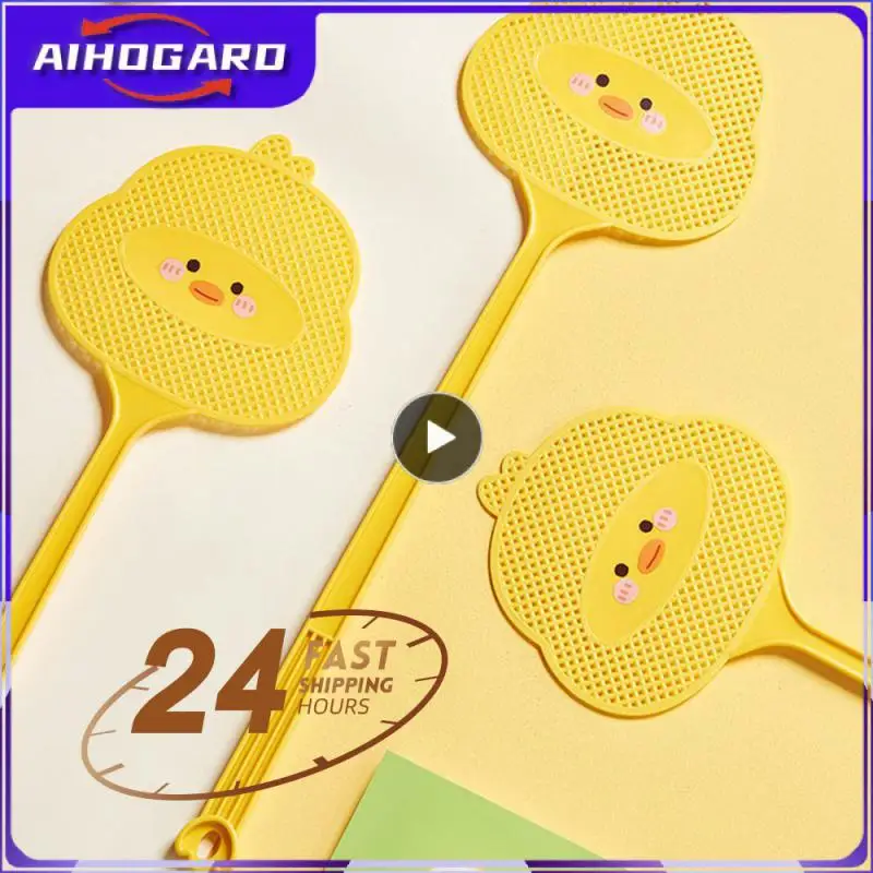 

little yellow duck fly swatter Cute cartoon styling household fly swatter lengthened handle thickened Pest mosquito swatter