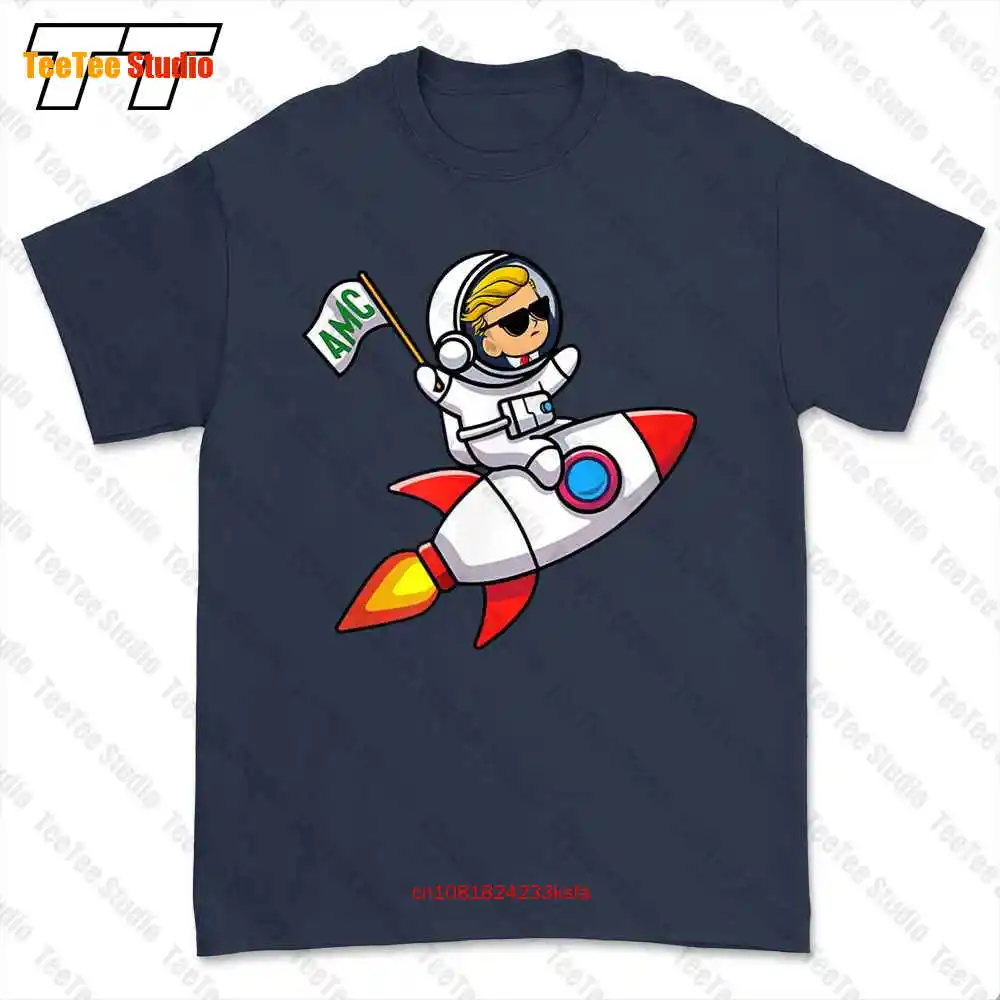 Spaceship To The Moon Amc Stock Wsb T-shirt Tee 1UGA