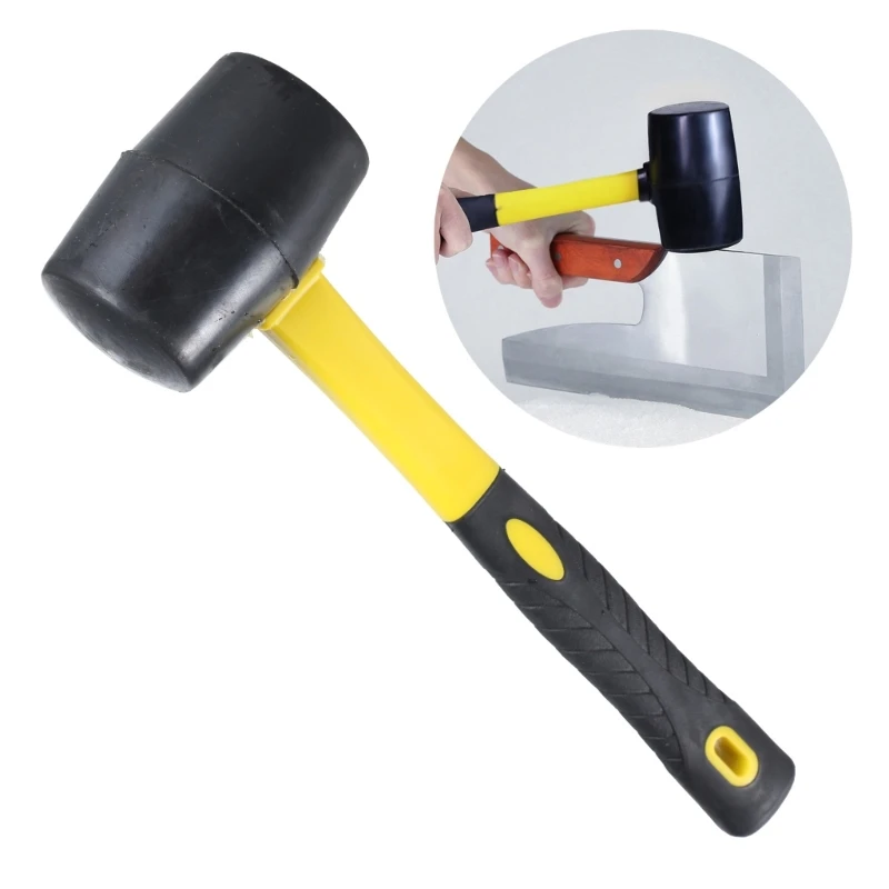 Rubber Mallet Hammer Wood Tool Woodworking Camping Hammer Handle Soft Blow Mallet Hammer Rubber Small Hammer For Craft