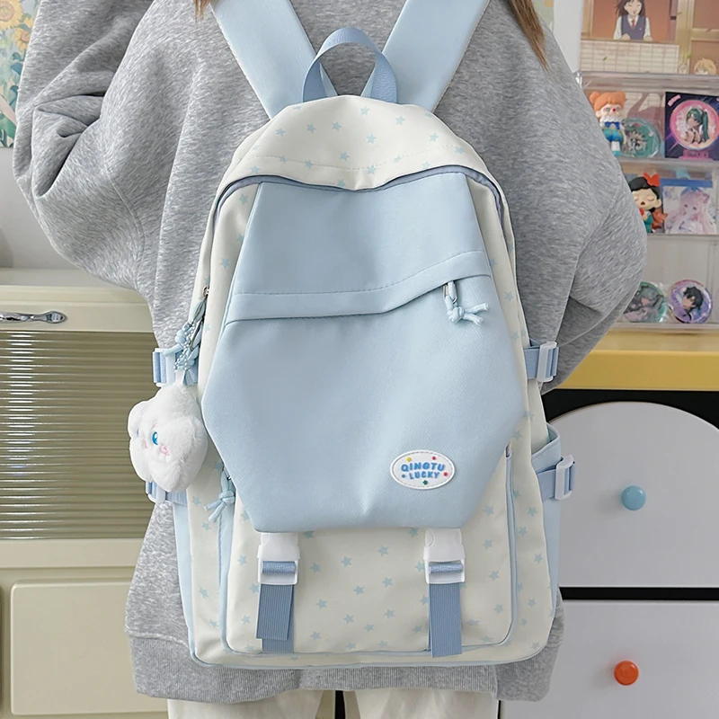 レディースカジュアル大容量リュックサック　おしゃれでシンプルなデザイン　旅行、学校、通勤に最適 - 新しい可愛いスタイル