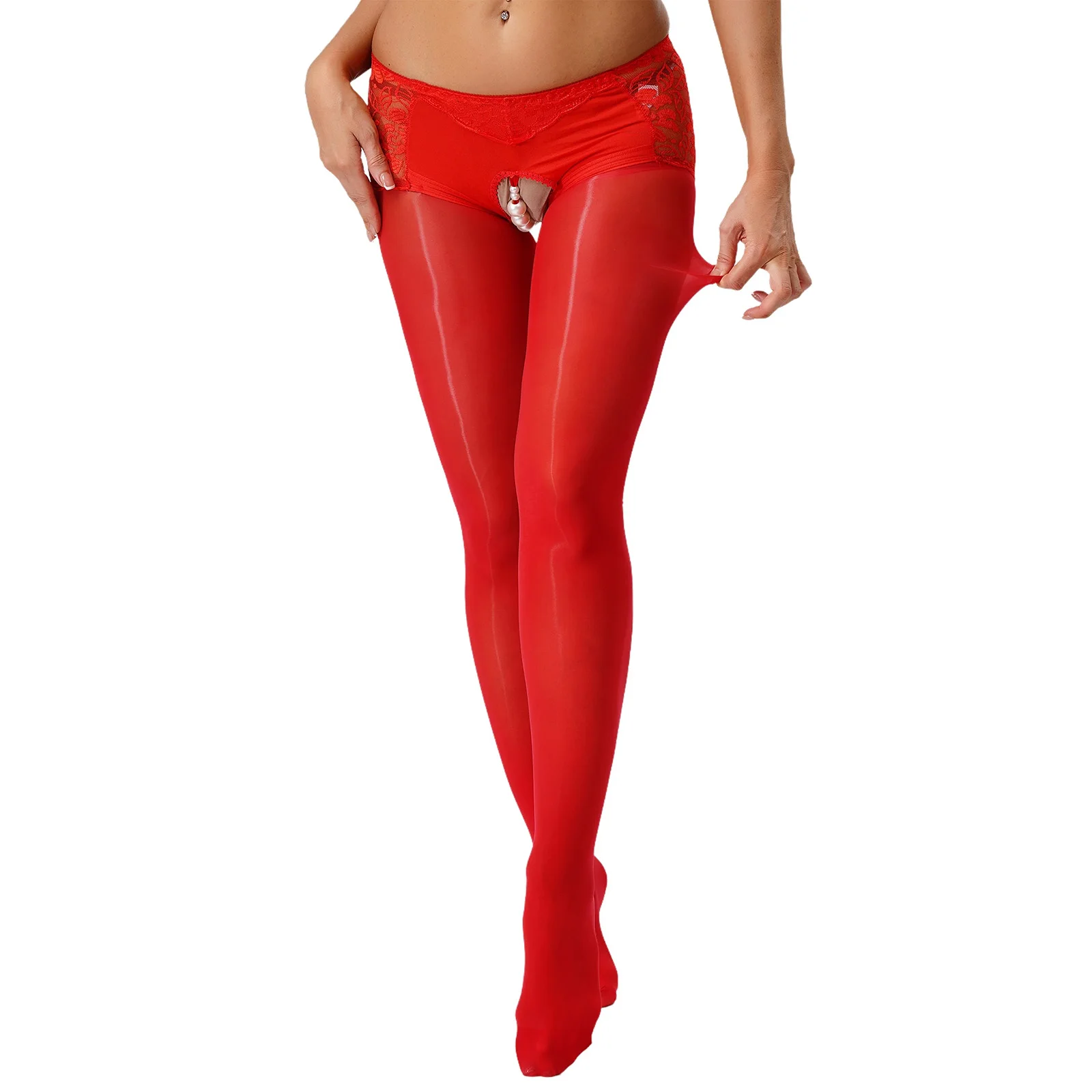 

Женские эротические колготки с открытой попкой, чулки с цветочным кружевом и жемчугом, глянцевые соблазнительные колготки для нижнего белья, грязная ночная рубашка