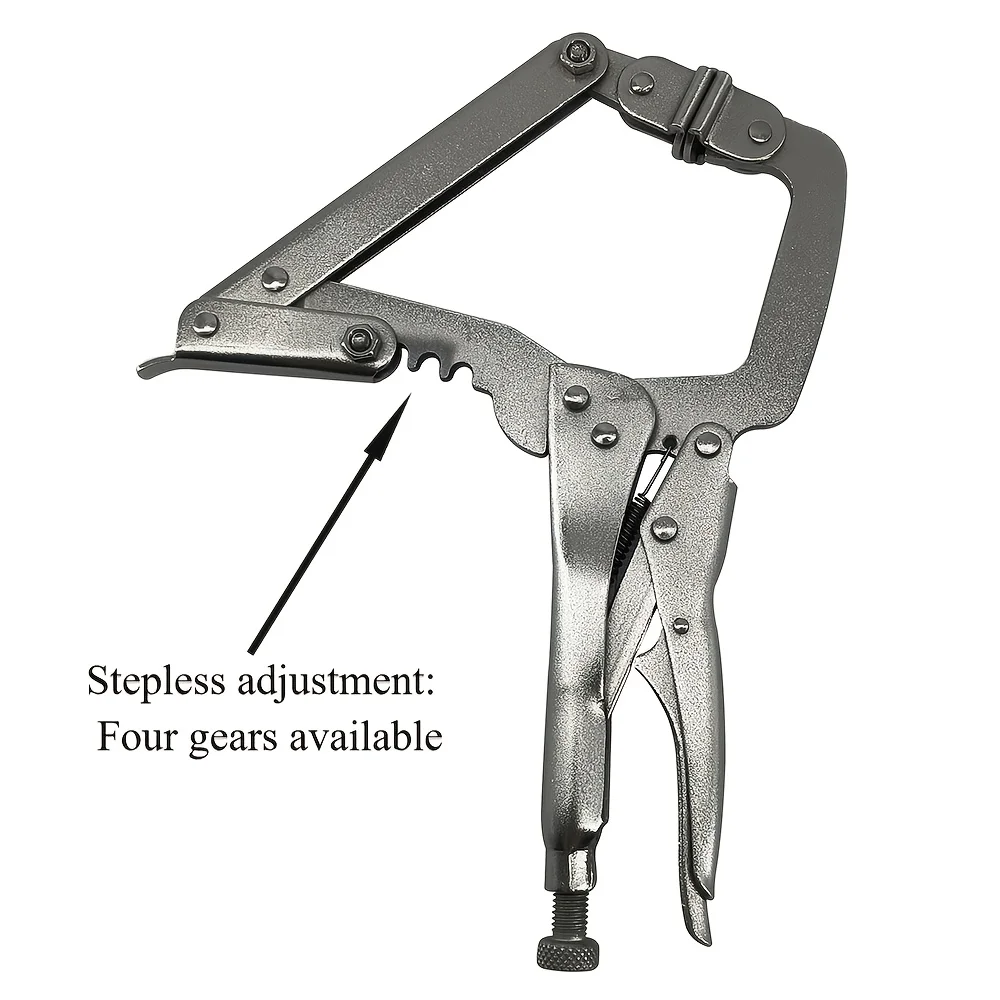 10 inch C-Clamp 4-Point Locking Pliers Quick Adjustable Width of C-Clamp Holding from 2in. To 5in. Locking Pliers view 3