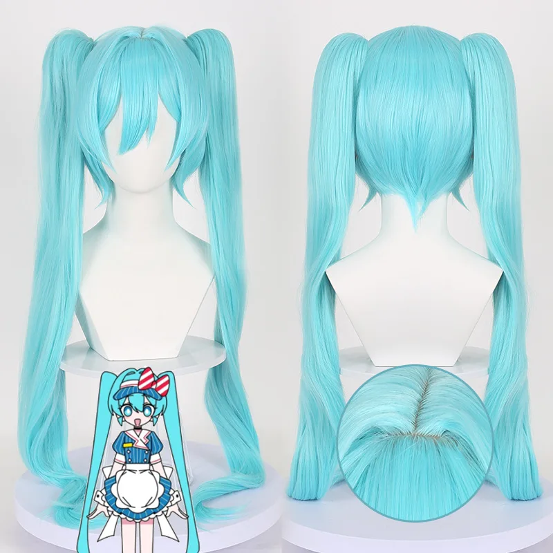 วิกผมคอสเพลย์ Future Hypnosis Emphasis Hypnotist MV Miku ทรงผมหางม้าคู่พิเศษ