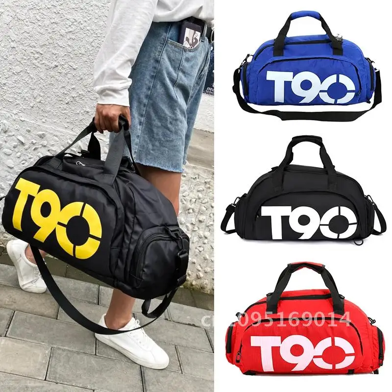 T90 Borsone da viaggio Scarpe da ginnastica Donna Fitness Boston Bagagli Borsa a tracolla Sport per il fine settimana per Treno Uomo Tote Big Bag Zaino