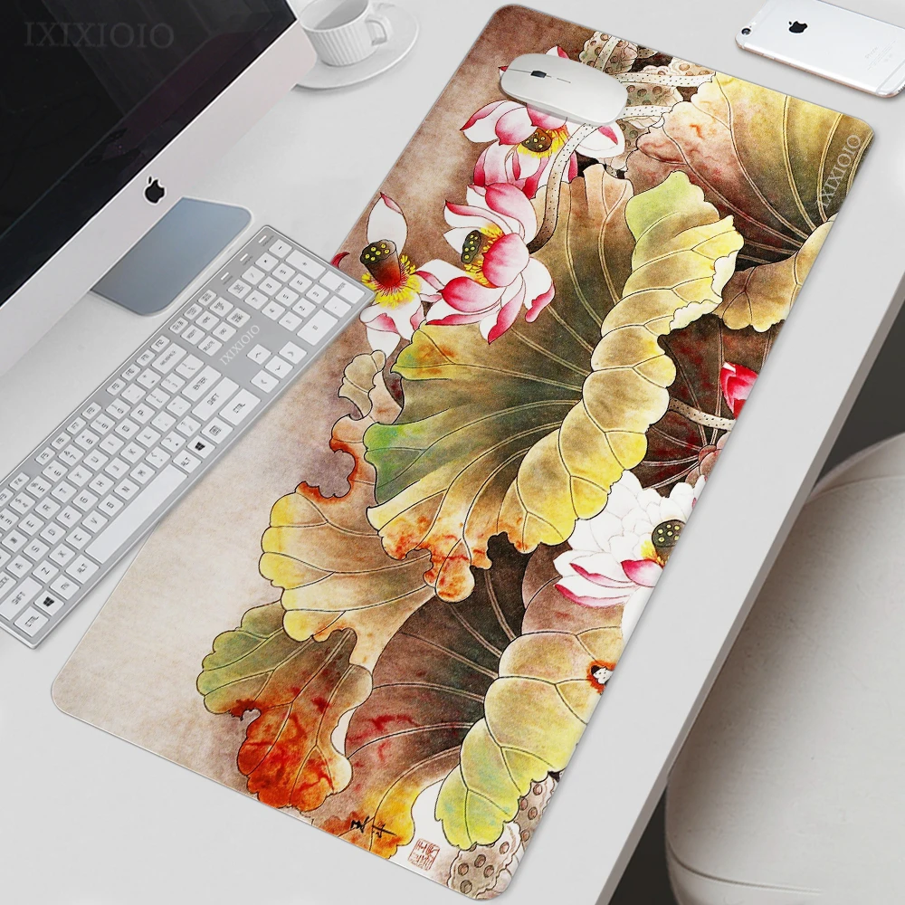 Mouse Pad Gamer Chinese Ancient Painting XL Home Custom Mousepad XXL Mechanical Keyboard Pad Soft Non-Slip Carpet PC Table Mat