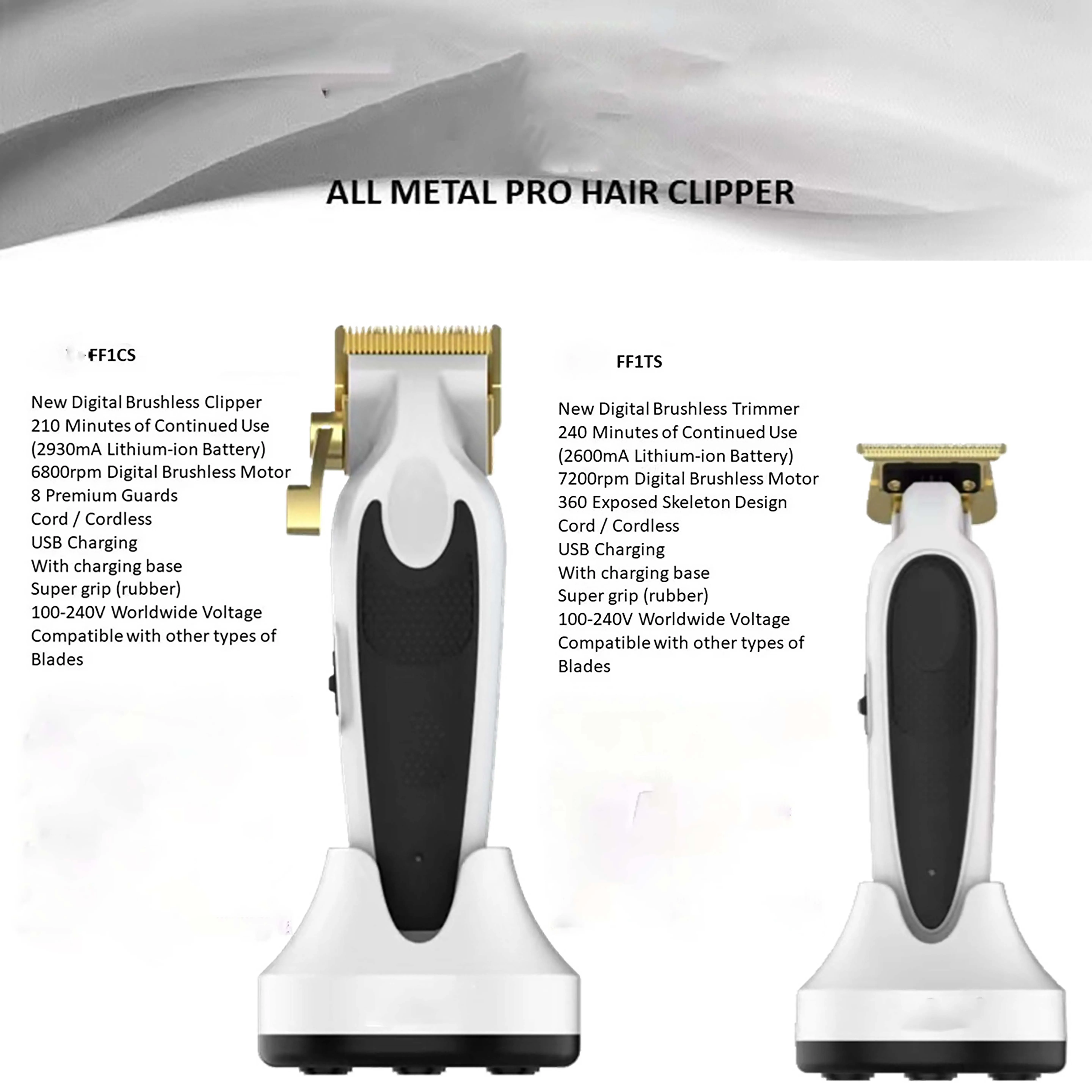 Hair Cutting Machine Rechargeable Professional Cordless Hair Trimmer Electric Wireless Hair Clipper Barber for Men