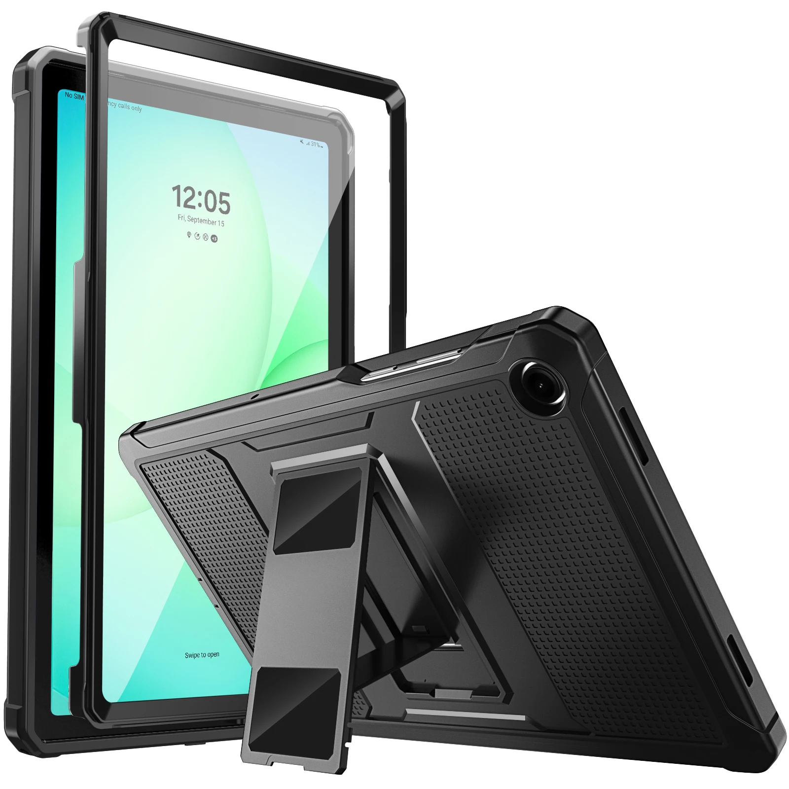 

Чехол Moko для Samsung Galaxy Tab A11 Plus/A9+ 11 дюймов (2025/2023), противоударный, прочный, на весь корпус, задняя крышка со встроенным экраном