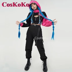 CosKoKo Jinx Cosplay Anime Game LOL Costume The Loose Cannon Fashion derival felpa con cappuccio abbigliamento quotidiano donna Party Play abbigliamento nuovo