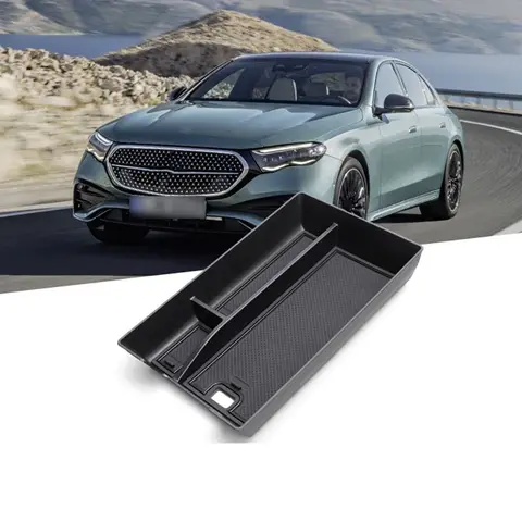 메르세데스 벤츠 E 클래스 W214 V214 E200 E260 E300 2024용 차량 중앙 컨트롤 암레스트 박스 수납함 (인테리어 액세서리)
