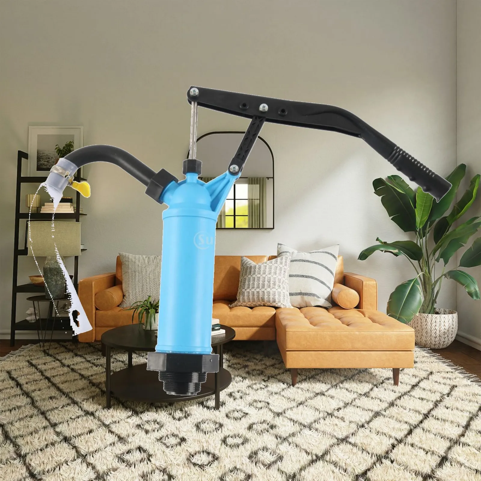 Hand-Operated Drum Pump Manual Drum Transfer Pump Lever-Action for Mechanics, Workshop, Garage