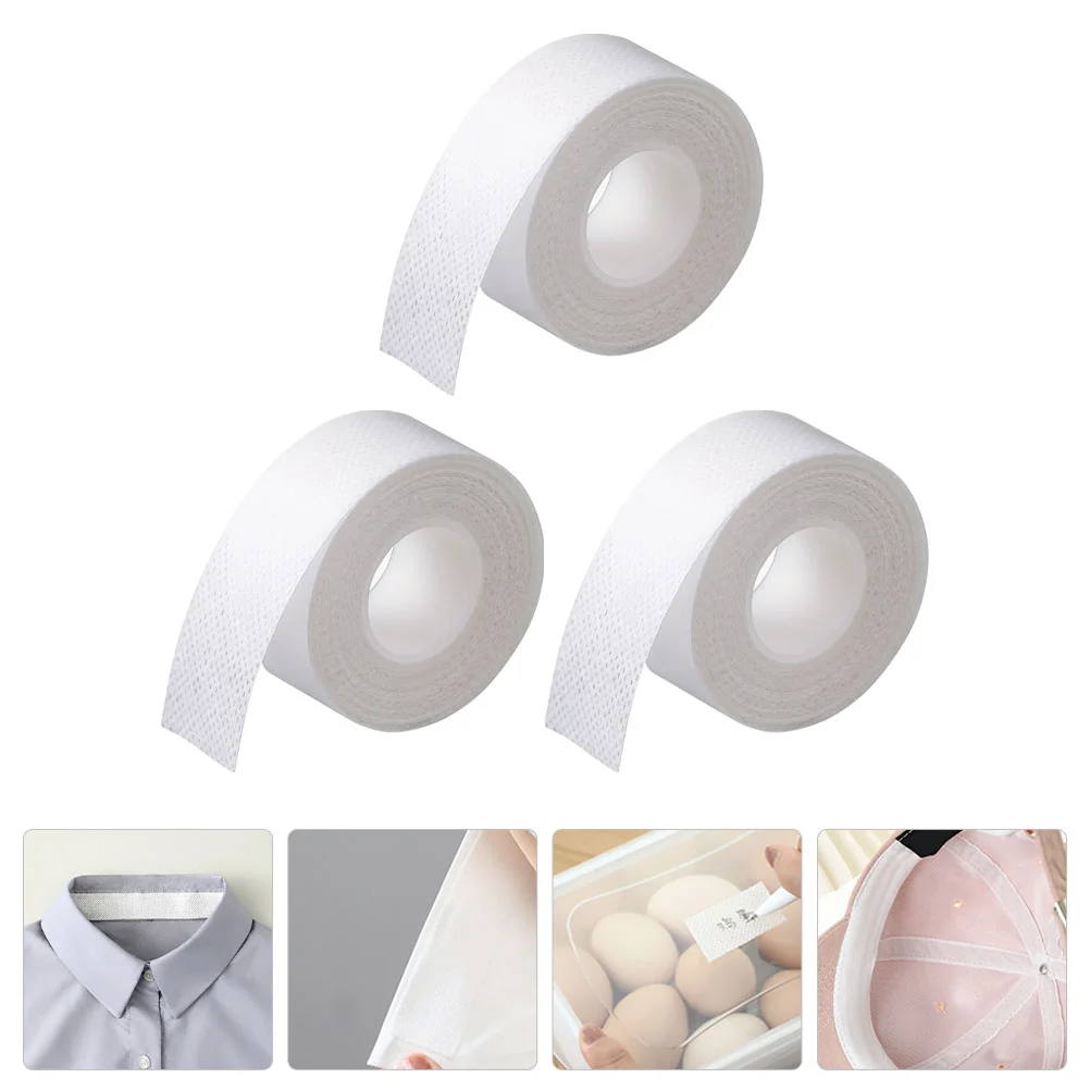 Pegatina para el sudor para el cuello, forro para sombrero, Protector portátil, antiincrustante, almohadilla transpirable, accesorio de absorción, 3 rollos