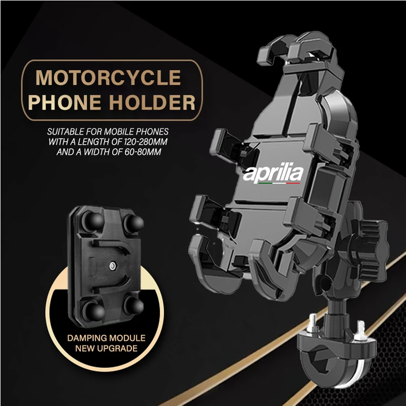 For Aprilia Tuareg RS 660 Rs660 Rsv4 Tuono V4 V4r Shiver 750 NEW Motorcycle Phone Navigation Holder GPS Shock Absorber Alloy