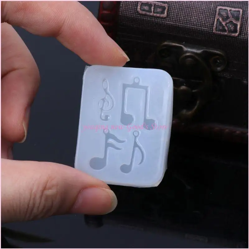 

57QA Musical Note Pendant Silicone Mold Resin Jewelry Fondant Cake DIY Mould Tools