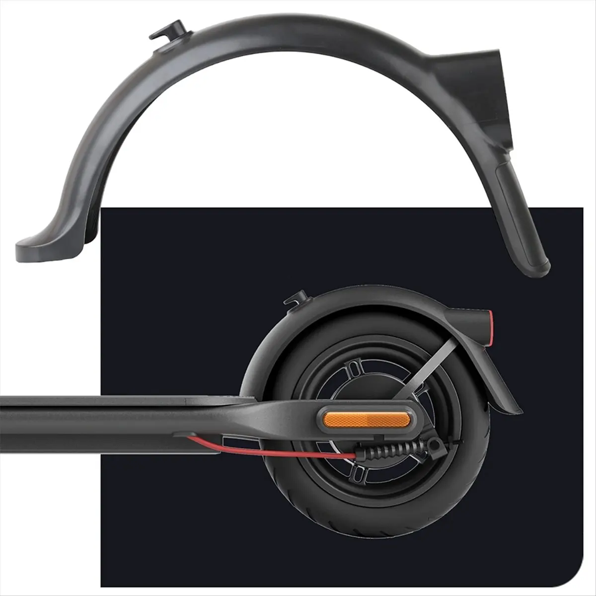 ABPF pour scooter électrique 4 Pro, roue arrière 4Pro, pièces en plastique ABS résistantes aux éclaboussures, uniquement feu arrière