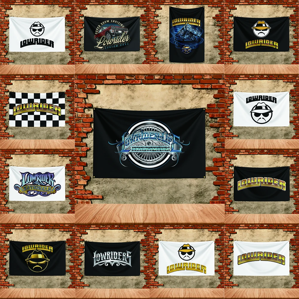 Car Flag 3x5ft for Lowrider Fans Banner Custom any Image Garage Bedroom Living Room Dorm Wall Hanging Decor Tapestry