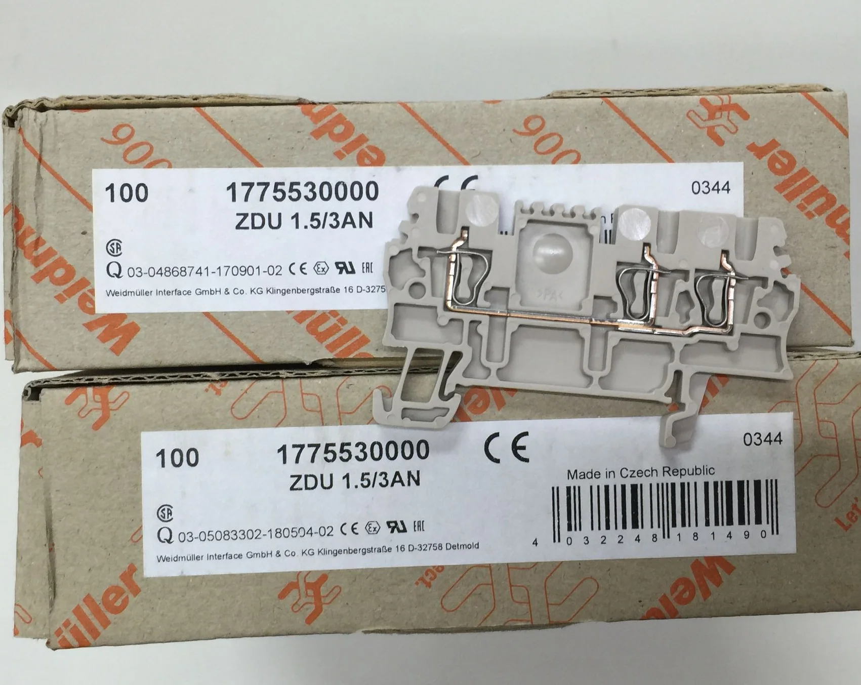 40 Stuks Recht Door Terminal Zdu 1.5/3an 1775530000 Connector