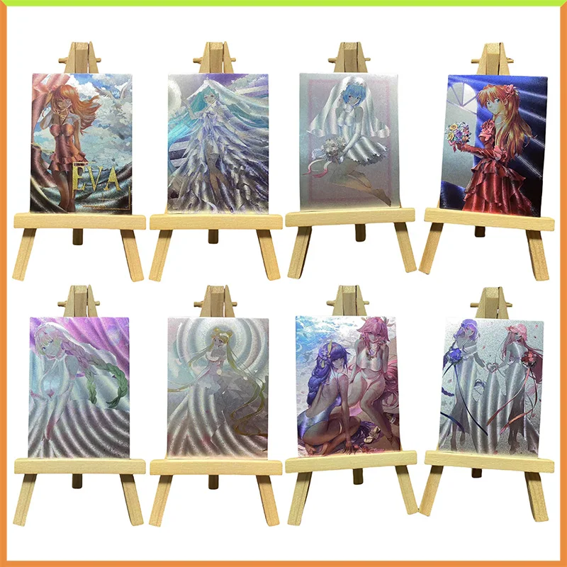 

Аниме История Богини DIY ACG Asuka Langley Soryu Miku Mitsuri Raiden Shogun Yae Miko Игрушки для мальчиков Коллекционная карта Подарок на день рождения