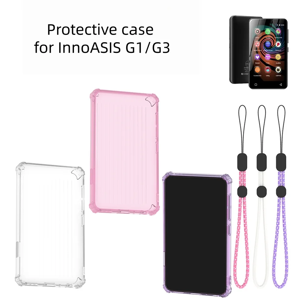 Transparent TPU Protective Cover For innioasis G1/G3 MP3 Player Shockproof Anti-Scratch Clear Shell Music Player Accessory
